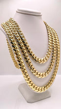Load image into Gallery viewer, 9mm Solid Miami Cuban Chain/Bracelet With Box Lock In 10 KT Yellow Gold