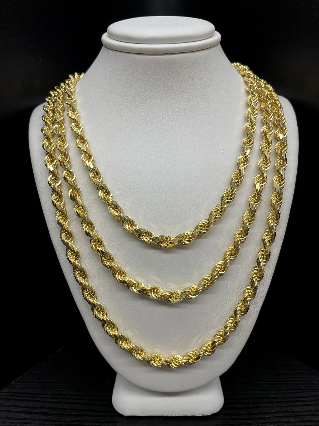 5.0mm Solid Rope Chain In 10 KT Yellow Gold