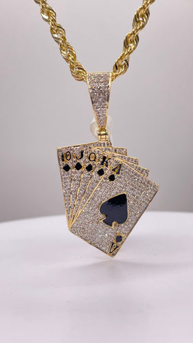 0.62 CT. Natural Diamond Pendant In 10 KT Yellow Gold