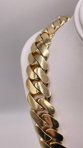 16.3mm Solid Miami Cuban Link Chain In 10 KT Yellow Gold