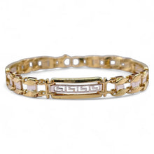 Load image into Gallery viewer, 14 KT Two-Tone Gold Men’s Versace Design Bracelet