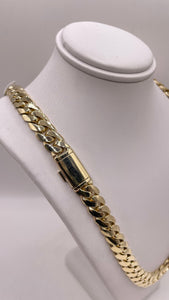 10mm Solid Miami Cuban Link Chain In 10 KT Yellow Gold