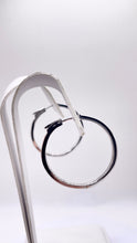 Load image into Gallery viewer, Women’s Silver Hoop Earrings In Silver With CZ