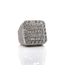 Load image into Gallery viewer, 10.49 CT. Lab Grown Men’s Diamonds Square Shape Ring In 10 KT Yellow Gold