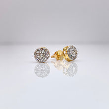 Load image into Gallery viewer, 0.31 CT. Natural Diamond Round Shape Stud Earrings In 10 KT Yellow Gold