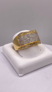 0.70 CT. Natural Diamond Men’s Ring In 10 KT Yellow Gold