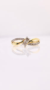 0.23 CT. Natural Diamond Infiniti Ring In 10 KT Yellow Gold