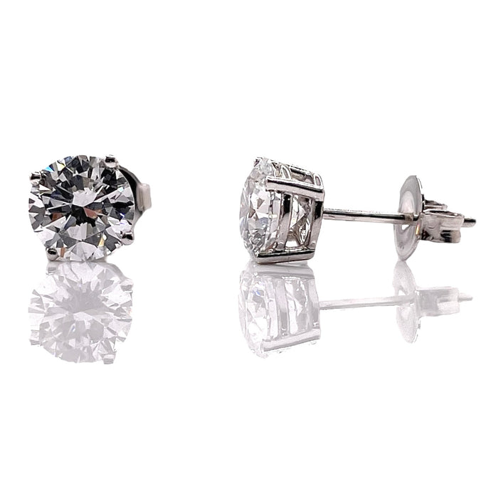 2.20 CT. Lab Grown Diamond Stud Earrings In 14 KT White Gold