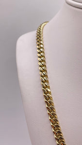 5.2mm Solid Miami Cuban Link Chain In 10 KT Yellow Gold