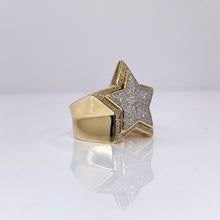 Load image into Gallery viewer, Natural Diamond Star Ring In 10 KT Yellow Gold