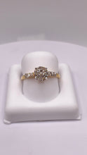 Load image into Gallery viewer, 0.30 CT. Natural Diamond Round Shape Women’s Ring In 10 KT Yellow Gold