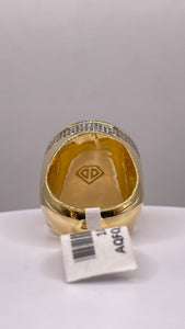 1.66 CT. Natural Diamond Men’s Circle Shape Ring In 10 KT Yellow Gold