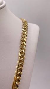 6.3mm Solid Miami Cuban Link Chain In 10 KT Yellow Gold