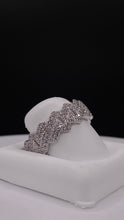 Load image into Gallery viewer, 7.6mm Eternity Cuban Link Ring In Silver With CZ