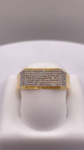 0.38 CT. Natural Diamond Men’s Ring In 10 KT Yellow Gold