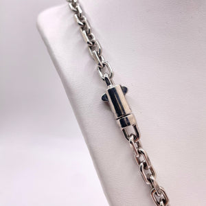Solid Hermès Link Chain In 10 KT White Gold