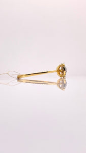 0.09 CT. Natural Diamond Round Shape Women’s Ring In 10 KT Yellow Gold