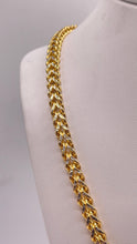 Load image into Gallery viewer, 5mm Two-Tone Diamond-Cut Franco Link Chain In 10 KT Yellow &amp; White Gold