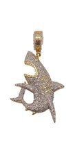 Load image into Gallery viewer, 2.16 Ct. Diamond Shark Pendent In 10 KT Yellow Gold