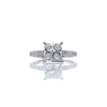 Load image into Gallery viewer, 1.95 CT. Lab Grown Princess Cut Diamond Engagement Ring In 14 KT White Gold