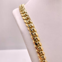 Load image into Gallery viewer, 9mm Solid Miami Cuban Chain/Bracelet With Box Lock In 10 KT Yellow Gold