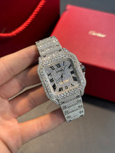 Load image into Gallery viewer, Cartier Santos Large With VVS-VS Natural Diamonds