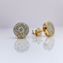 Load image into Gallery viewer, 0.67 CT. T.D.W Natural Diamond Stud Earrings In 10 KT Yellow Gold