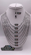 Load image into Gallery viewer, 3mm Curb Chain/Bracelet In Silver