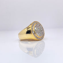 Load image into Gallery viewer, 1.42 CT. Natural Diamond Men’s Round Shape Ring In 10 KT Yellow Gold