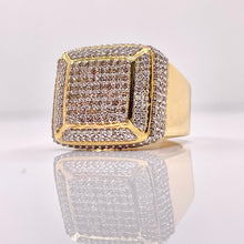 Load image into Gallery viewer, 1.47 CT. Natural Diamond Men’s Square Shape Ring In 10 KT Yellow Gold
