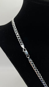 4mm Curb Link Chain In Silver