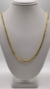 3.0mm Franco Link Chain In 10 KT Yellow Gold