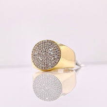 Load image into Gallery viewer, 0.58 CT. Natural Diamond Round Shape Men’s Ring In 10 KT Yellow Gold