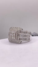 Load image into Gallery viewer, Silver Men’s Square Ring With CZ