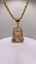 Load image into Gallery viewer, Diamond-Cut Jesus Pendent In 10 KT Yellow Gold