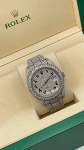 41mm DateJust Rolex Approx 27.50 CT. Natural Diamonds With Roman Numeral Dial