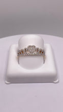 Load image into Gallery viewer, 0.37 CT. Natural Diamond Heart-Shaped Tiara Ring In 10 KT Yellow Gold