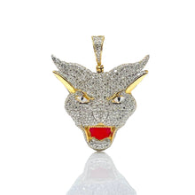 Load image into Gallery viewer, 1.55 CT. T.D.W Natural Diamond Beast Pendant In 10 KT Yellow Gold