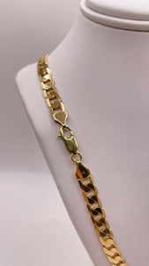 6.3mm Curb Link Chain In 10 KT Yellow Gold