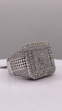 Load image into Gallery viewer, Men’s Silver Square Shape Ring With CZ