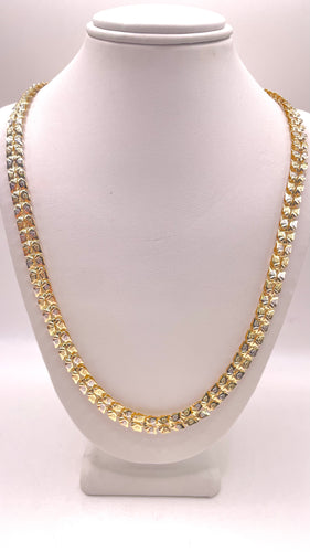 5mm 14 KT Two-Tone Ladies Unique Butterfly Chain