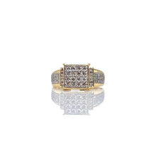 Load image into Gallery viewer, 0.40 CT. Natural Diamond Ladies Square Shape Ring In 10 KT Yellow Gold