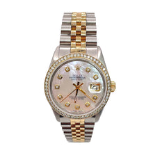 Load image into Gallery viewer, 36mm Two-Tone DateJust Rolex With Mother-Of-Pearl Diamond Dial