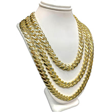 Load image into Gallery viewer, 9mm Monaco Link Chain In 10 KT Yellow Gold With CZ Lock