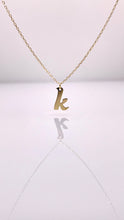 Load image into Gallery viewer, Dainty Initial Pendent &amp; Chain Combo In 10 KT Yellow Gold