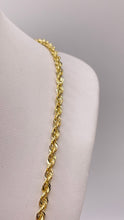 Load image into Gallery viewer, 2.9mm Diamond Cut Rope Chain In 10 KT Yellow Gold