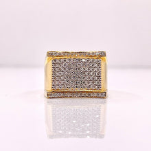 Load image into Gallery viewer, 1.09 CT. Natural Diamond Square Shape Men’s Ring In 10 KT Yellow Gold