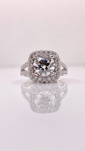 3.62 CT. Lab Grown Diamond Engagement Ring In 14 KT White Gold