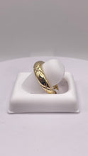 Load image into Gallery viewer, Beautiful 10 KT Yellow Gold Puff Ring With Cubics Zirconia