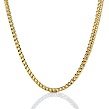 Load image into Gallery viewer, 3mm Franco Link Chain In 14 KT Yellow Gold